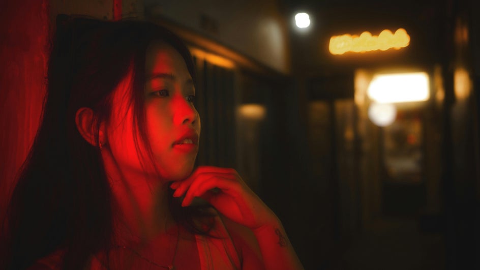 Low light female portrait blurry