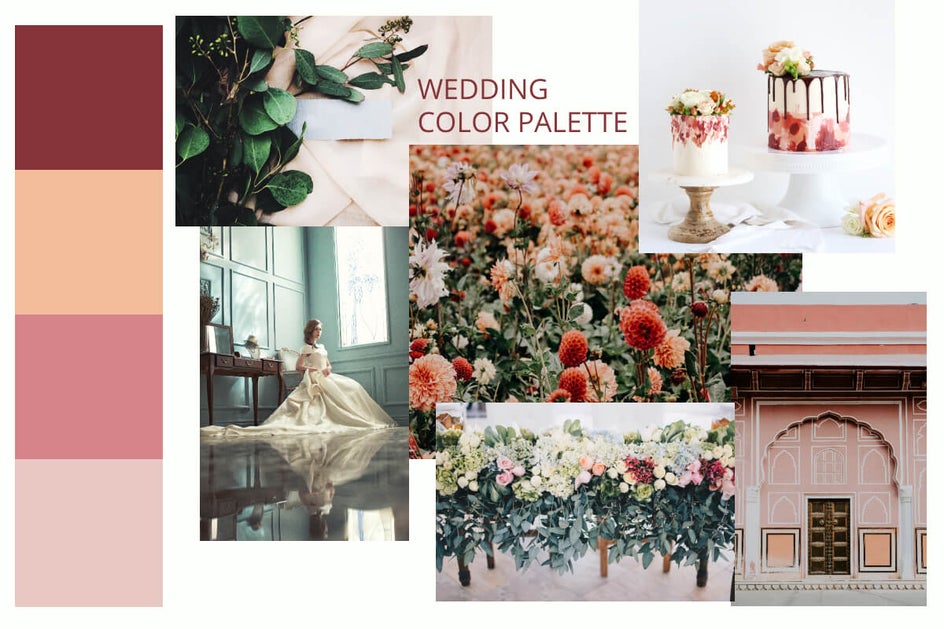 how to create a custom wedding color palette
