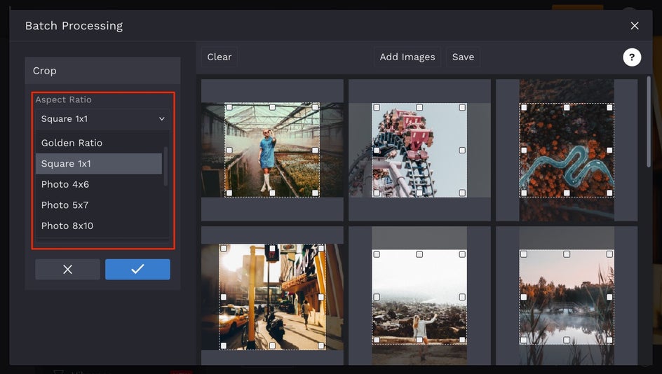 how to crop photos all at once