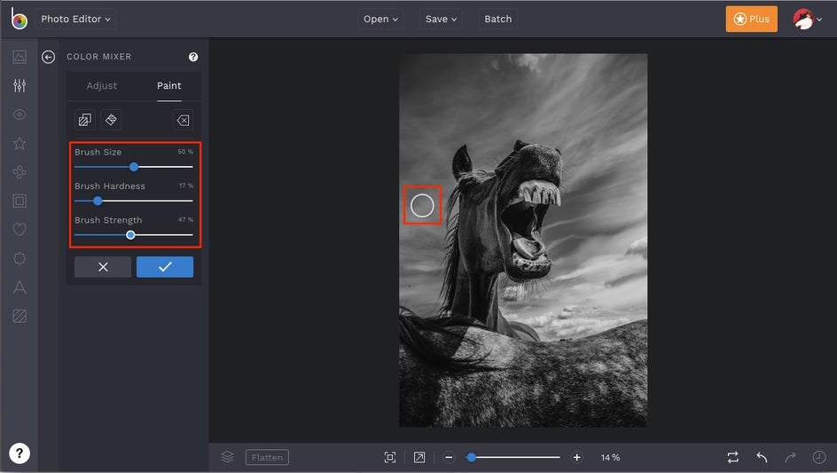 how to use paint mode in befunky photo editor