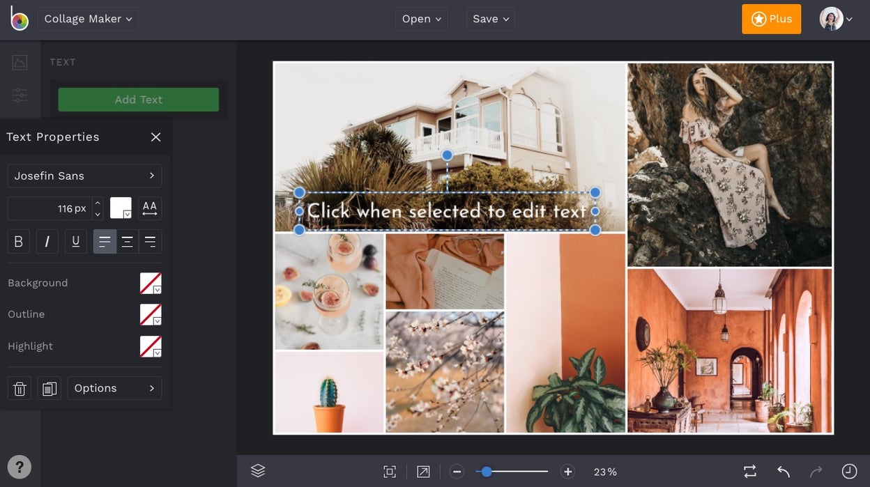 How To Add Text To Photo Collages Learn BeFunky
