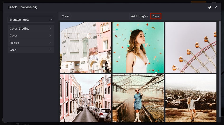 how to add photo filters in bulk online