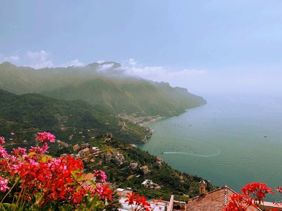 After applying a color grading effect to travel photography