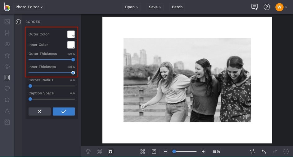 how to add matte border to photos