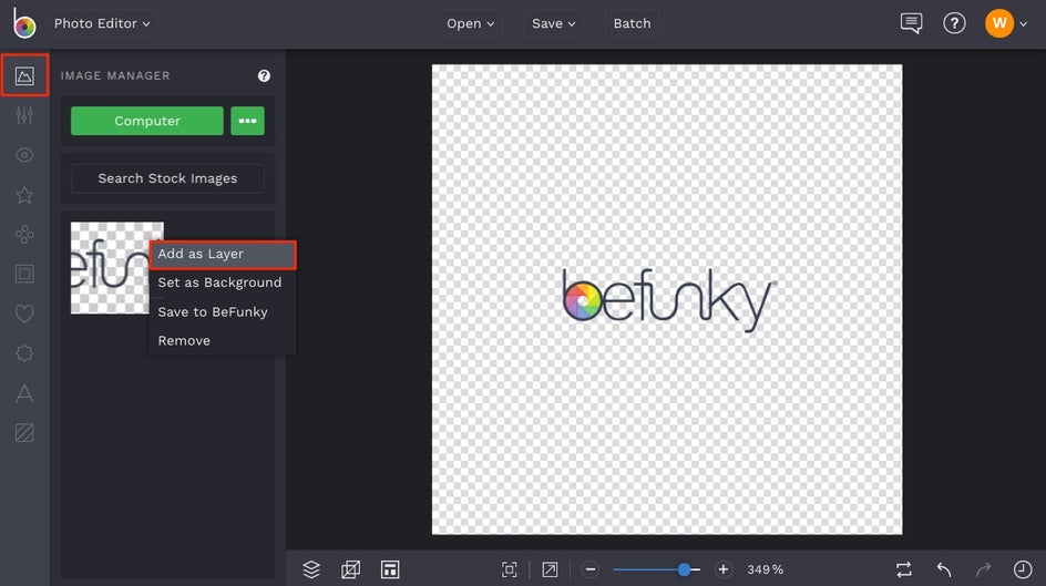 how to make a logo watermark in BeFunky
