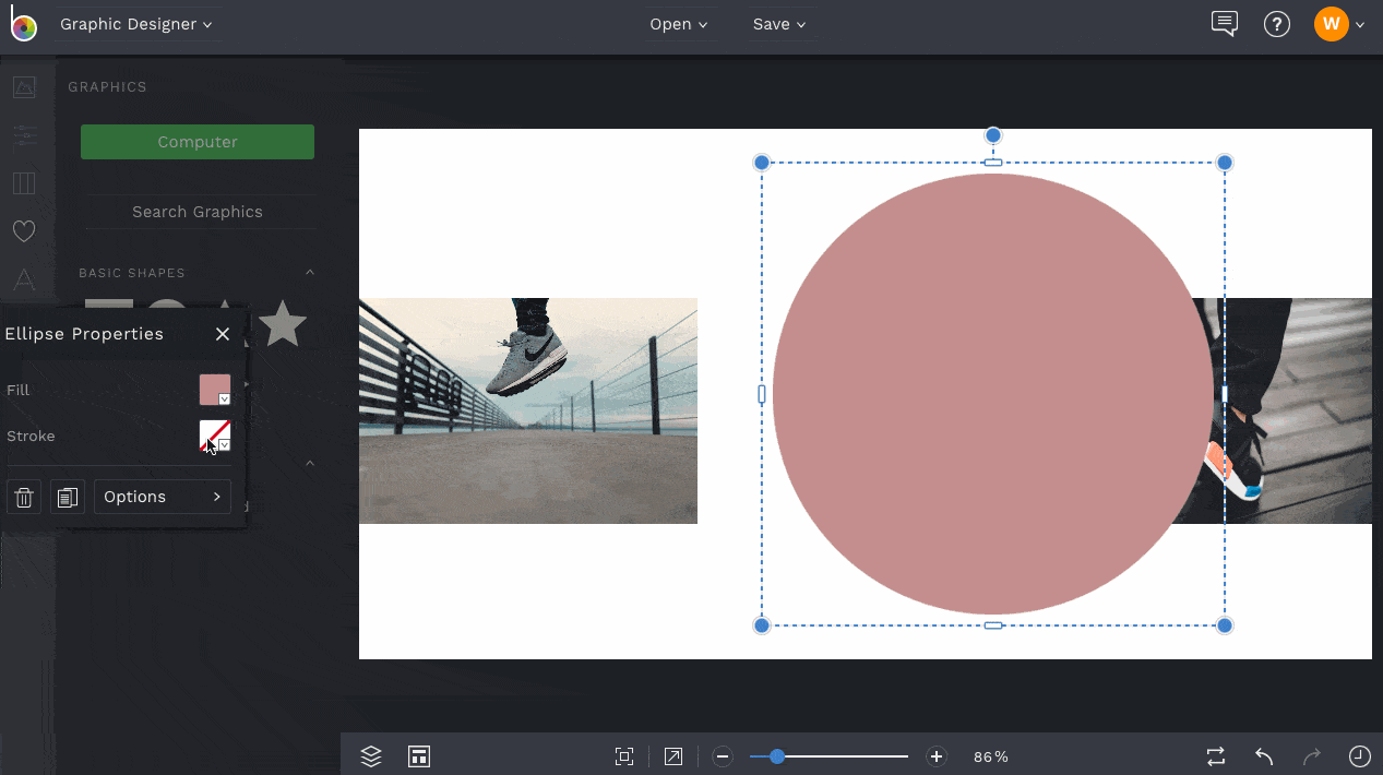 How to make an outlined shape in BeFunky
