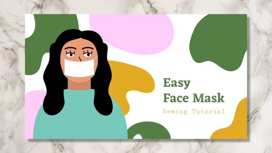 Crafty DIY mask tutorial graphical Youtube Thumbnail template