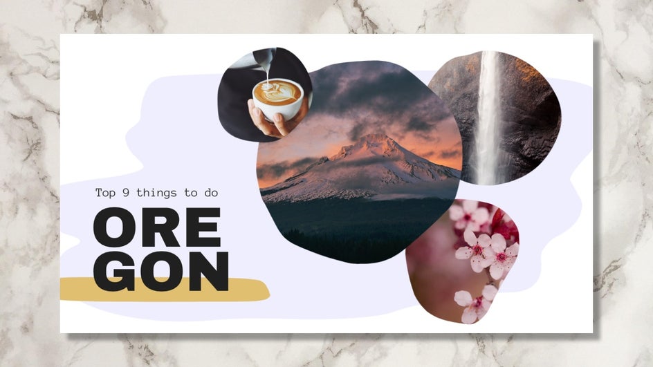 Oregon travel listicle YouTube Thumbnail template