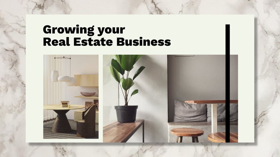 "Growing Your Real Estate Business" modern Youtube Thumbnail template