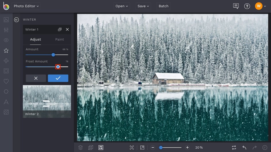 how to add frost to photos in BeFunky