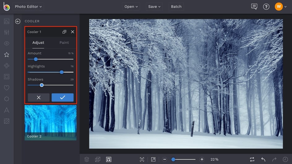 how to change temperature of photo