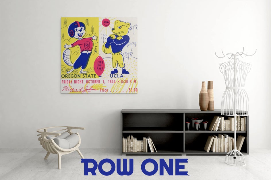 Row One canvas art for sports fans