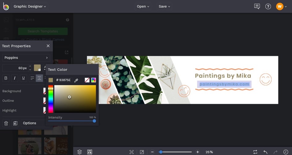 how to design an Etsy banner in BeFunky