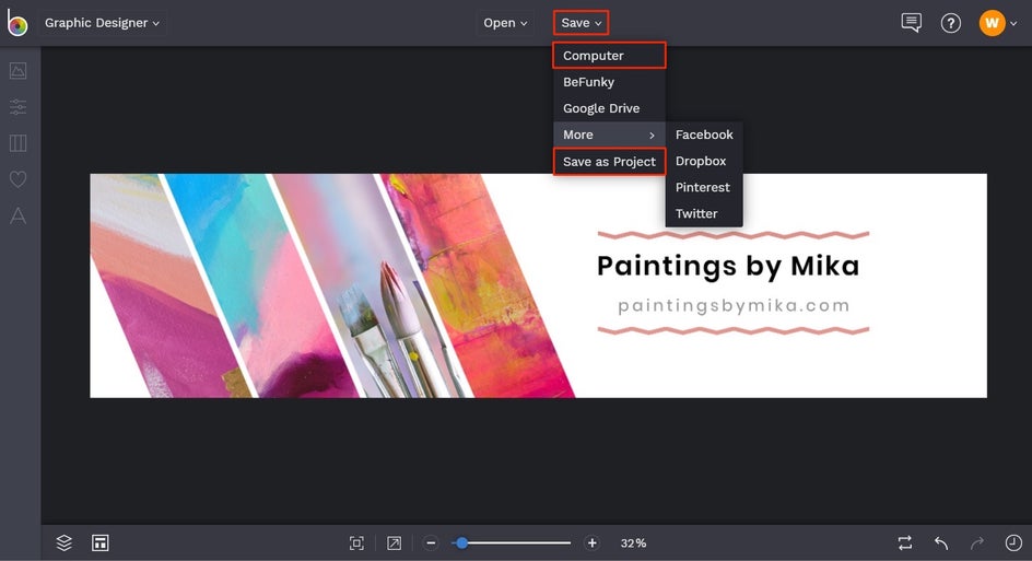 How to design your own Etsy Big Banner with BeFunky