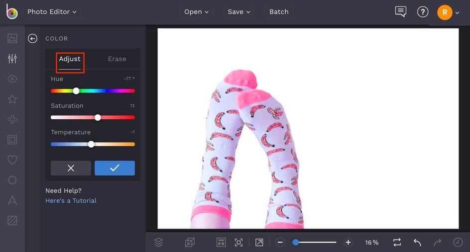 how to change the color of product in image