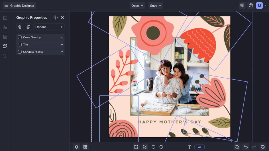 aligning and moving group of design elements