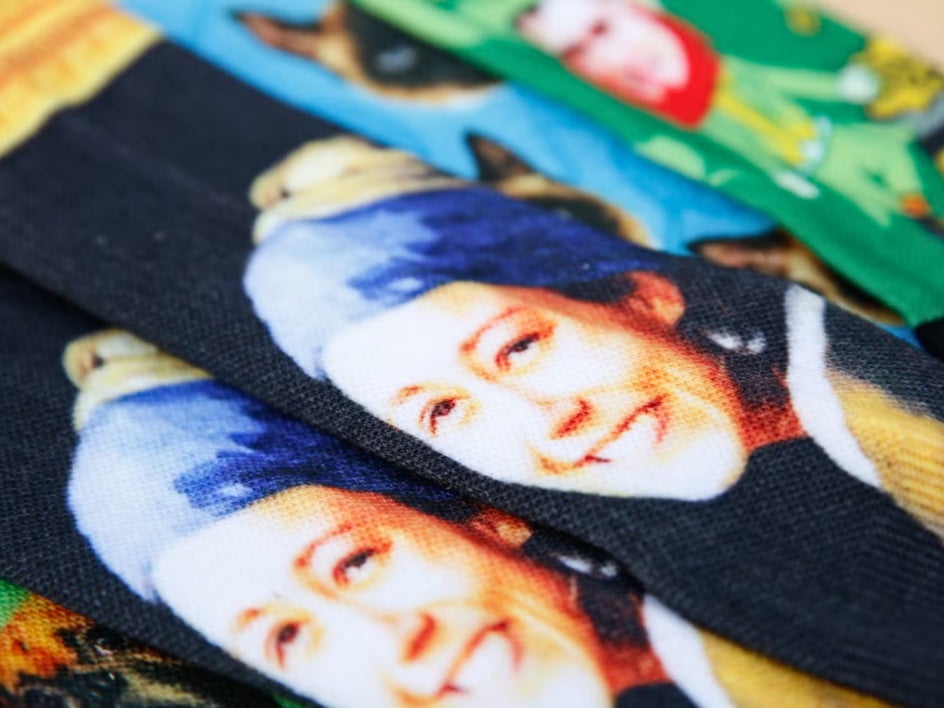pearl earring custom socks
