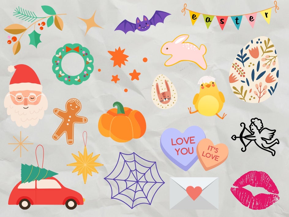 Holiday themed graphics, vectors, and clip art in BeFunky