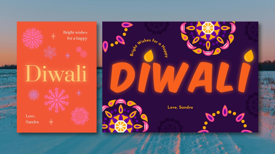 Holiday Card Template Diwali