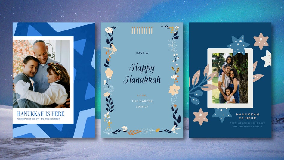 Holiday Card Template Hanukkah 1
