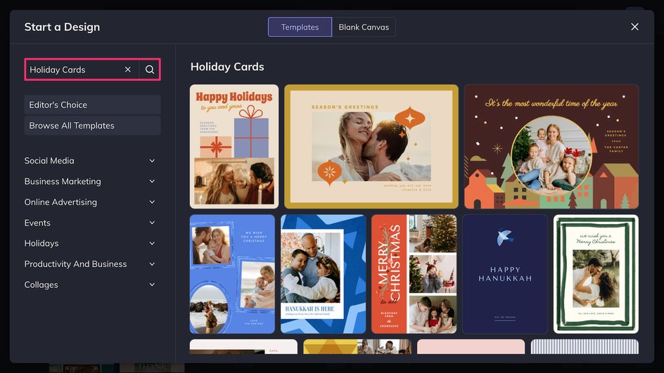 Holiday Card Template Tutorial 1