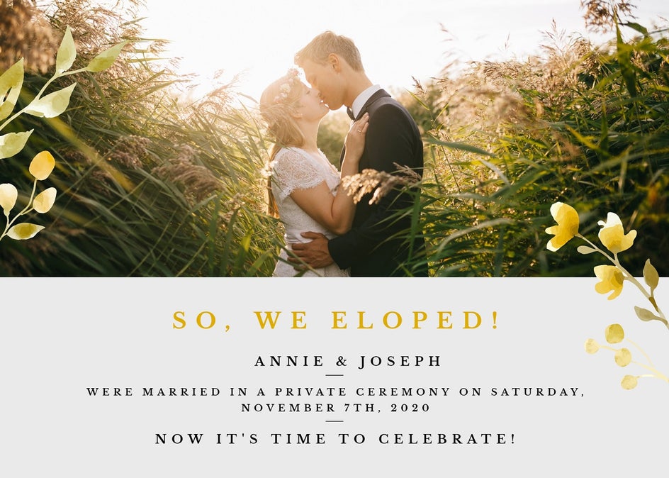 Final elopment announcement
