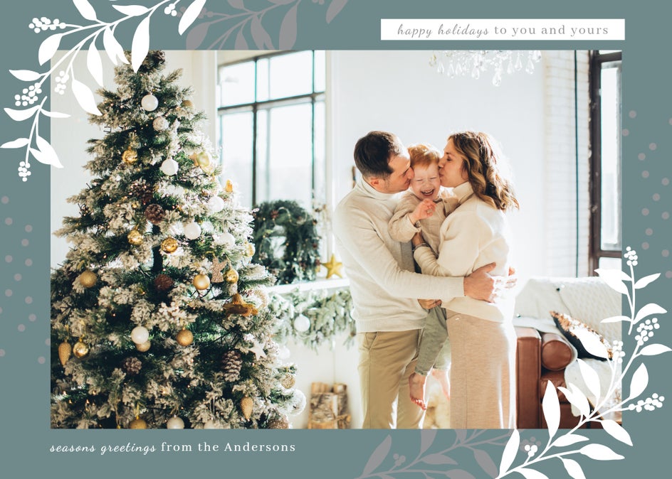 Winter holiday cards templates inspiration 2021 trending colors