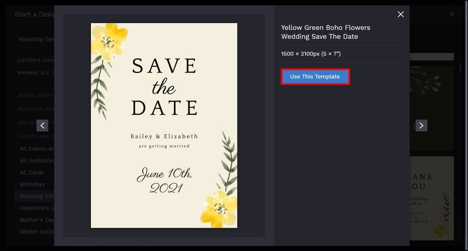 save the date template by BeFunky Graphic Designer
