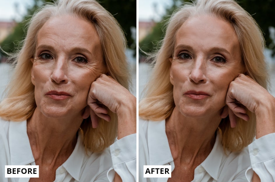 Wrinkles Tool Before and After