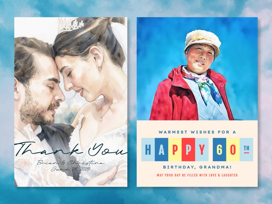 Watercolor Portrait Card