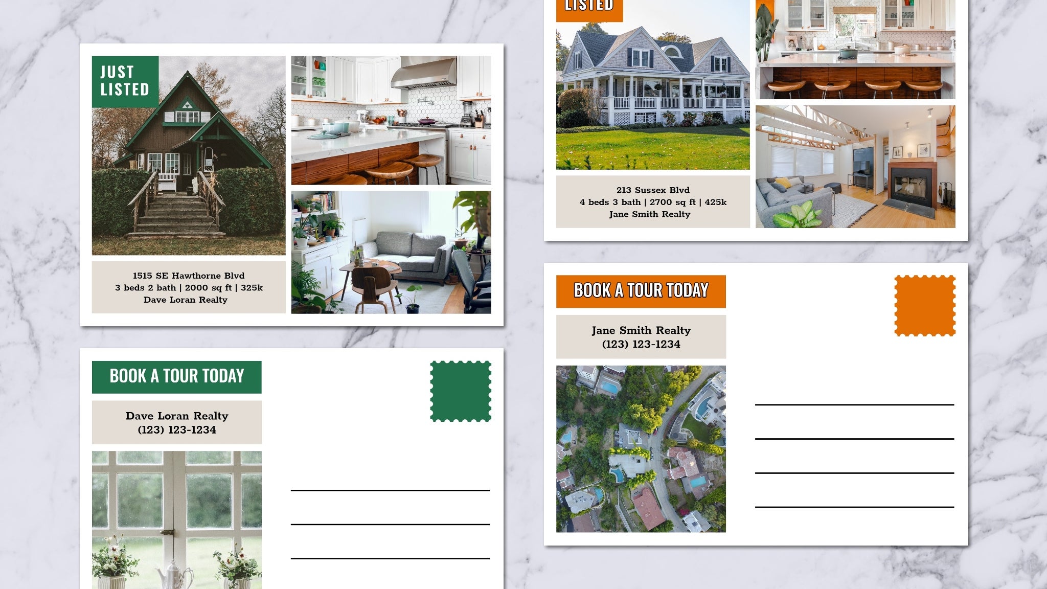 Postcard Back Graphic Design