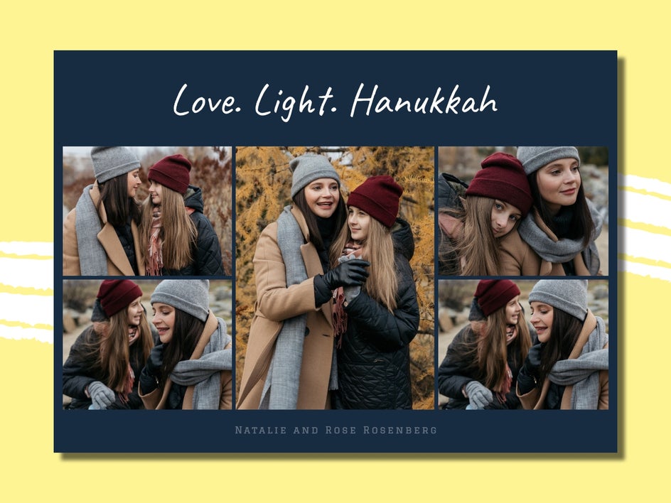 Hanukkah card collage