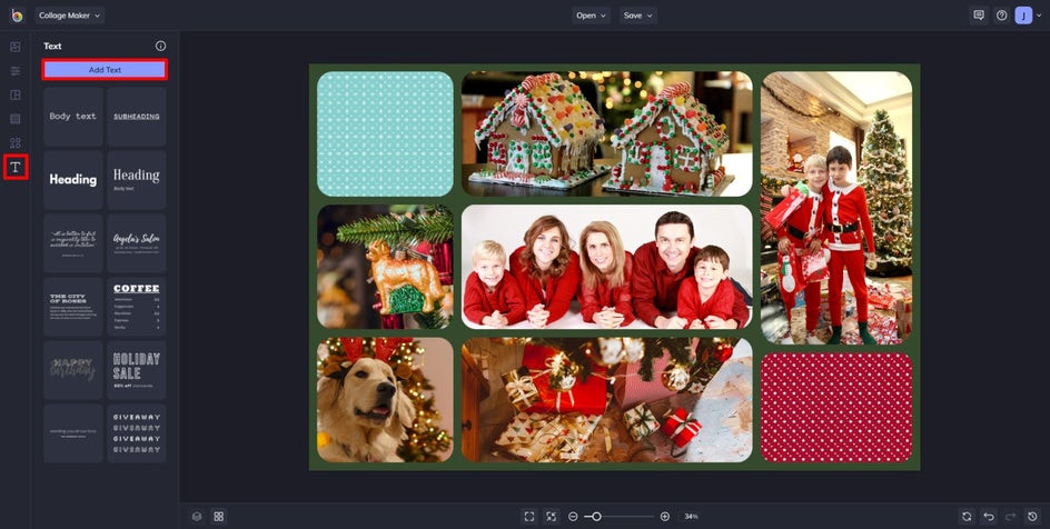 add text to holiday card