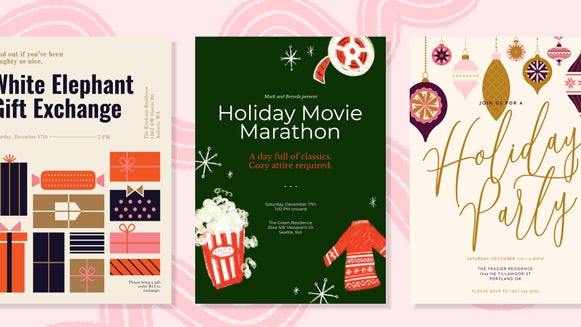 holiday party invites header