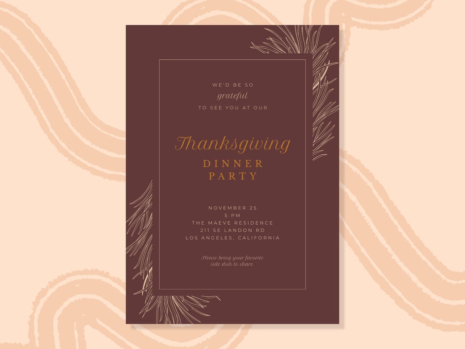 holiday party invites elegant