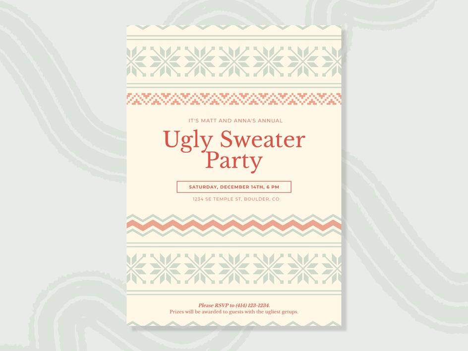 holiday party invites ugly sweater party