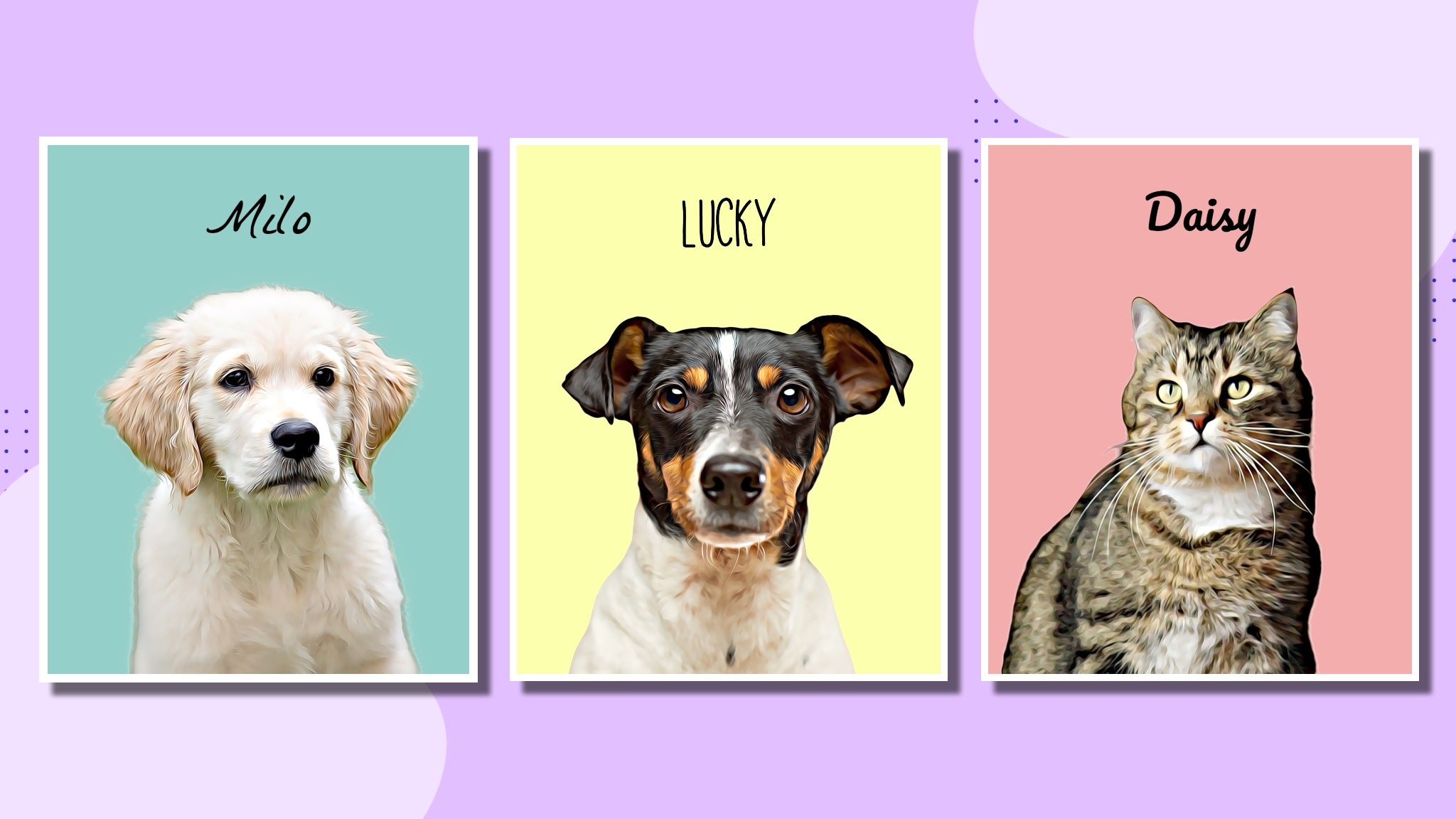 Custom pet portraits made to order