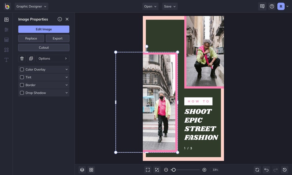 image properties for instagram story