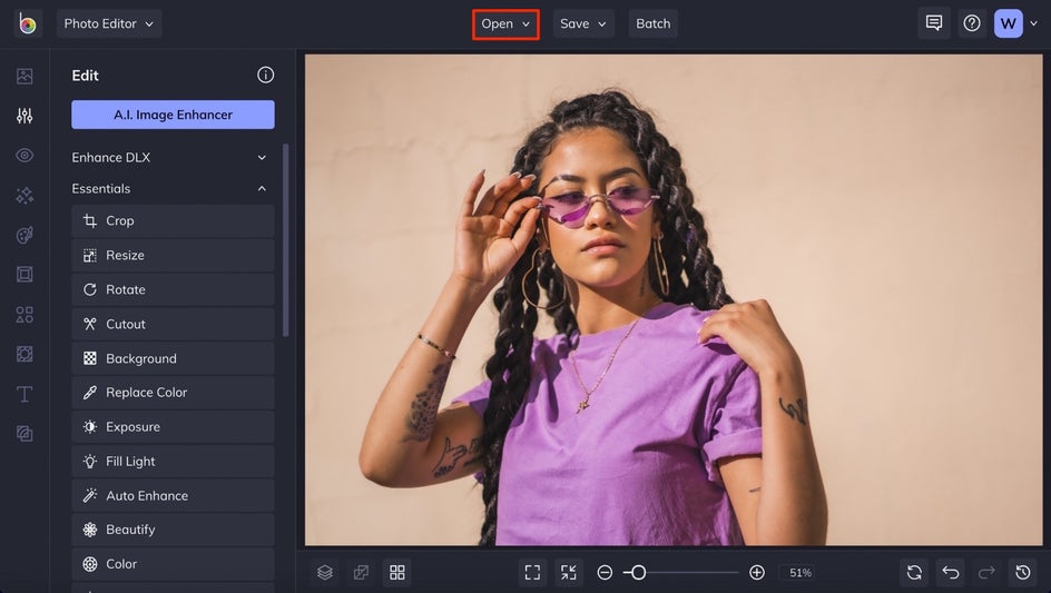 open image for isolate subject