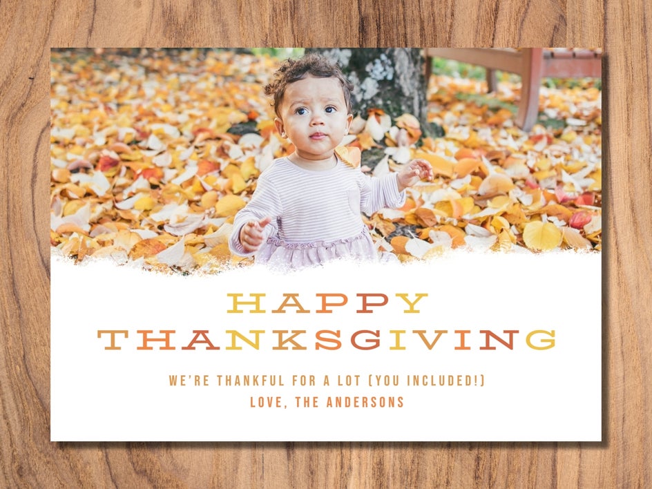 mailed thanksgiving card