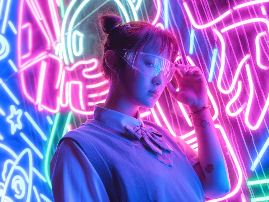 neon light background