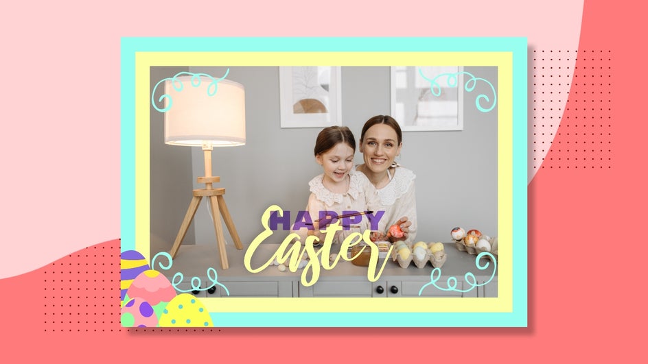 holiday photo frame colorful easter example