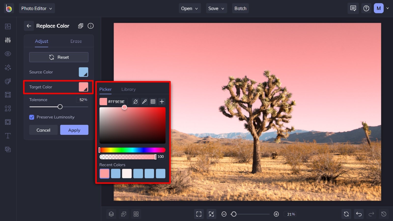 Replace Colors In Seconds With the Replace Color Tool Learn BeFunky