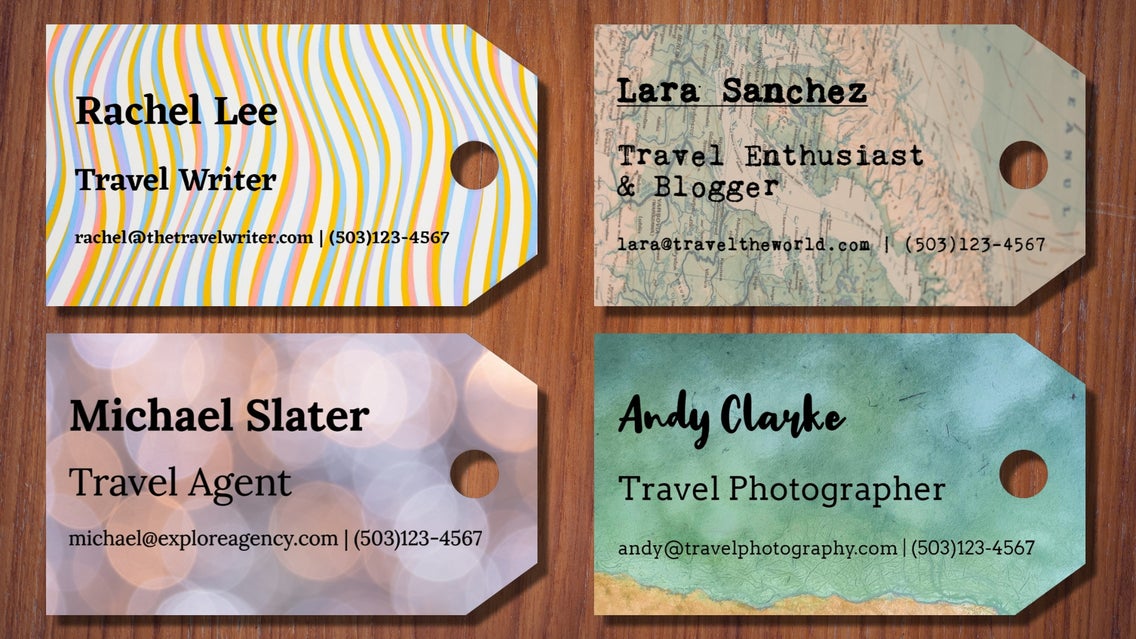 travel tag business cards