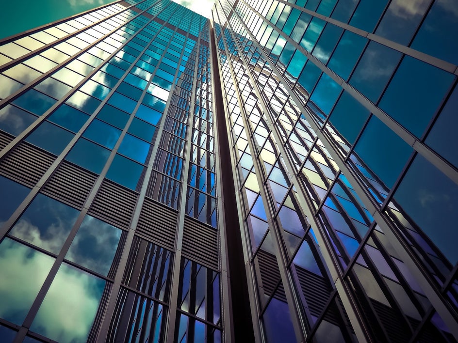 reflection photo buildings