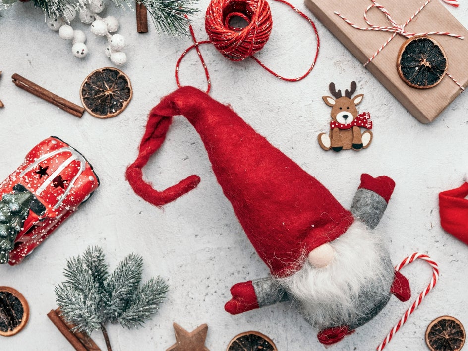 flatlay christmas shoot