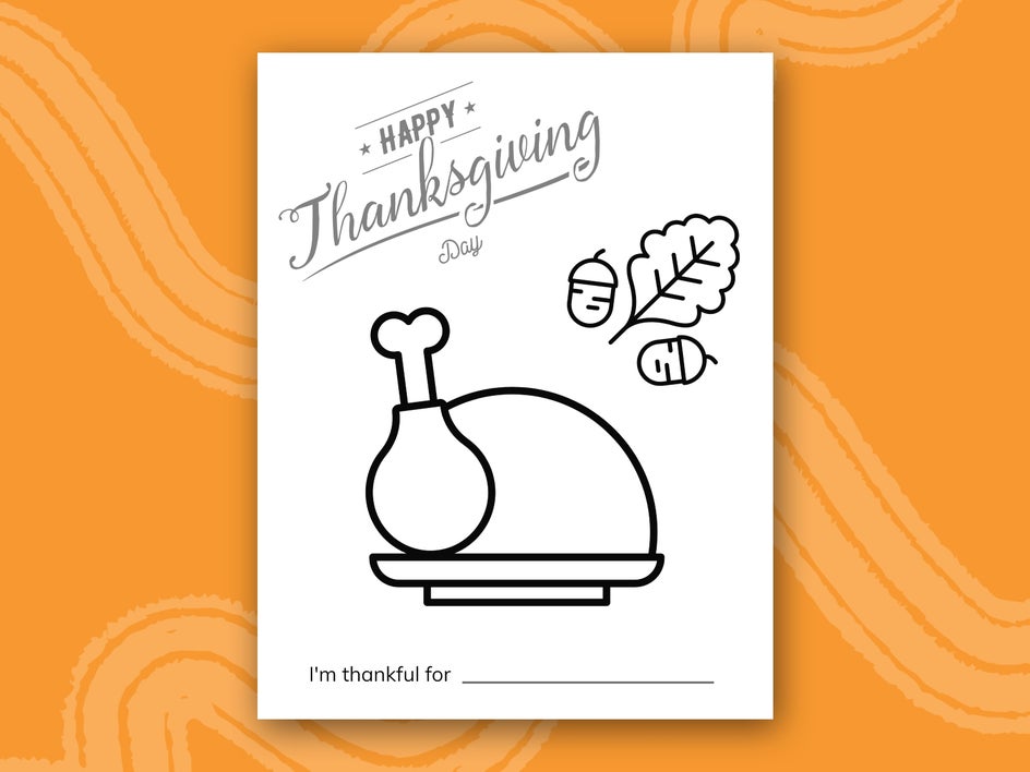 coloring book thanksgiving