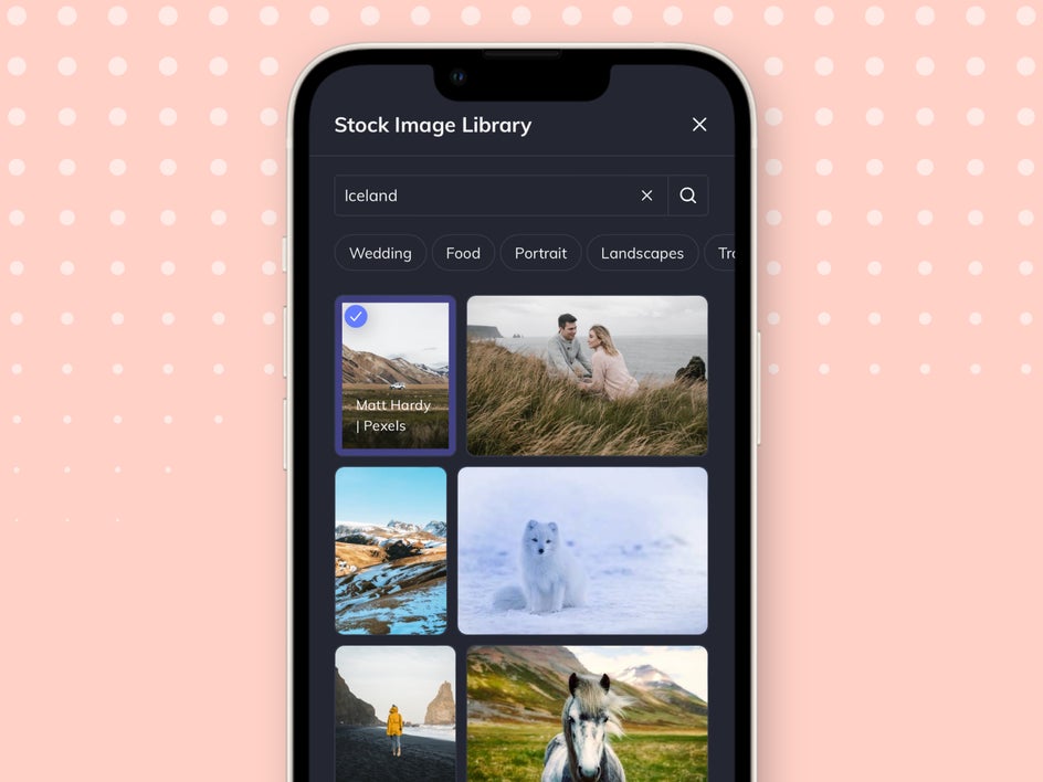 stock image library mobile