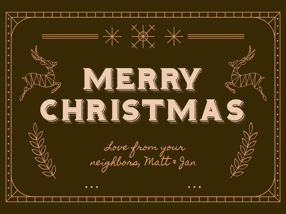 neighbor christmas card