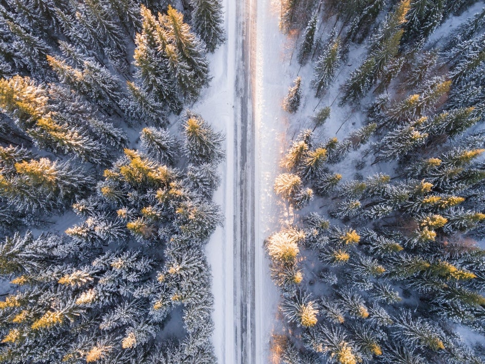 aerial winter photography